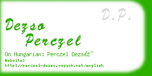 dezso perczel business card